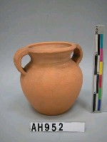 藏品(紅陶雙耳素燒罐)的圖片